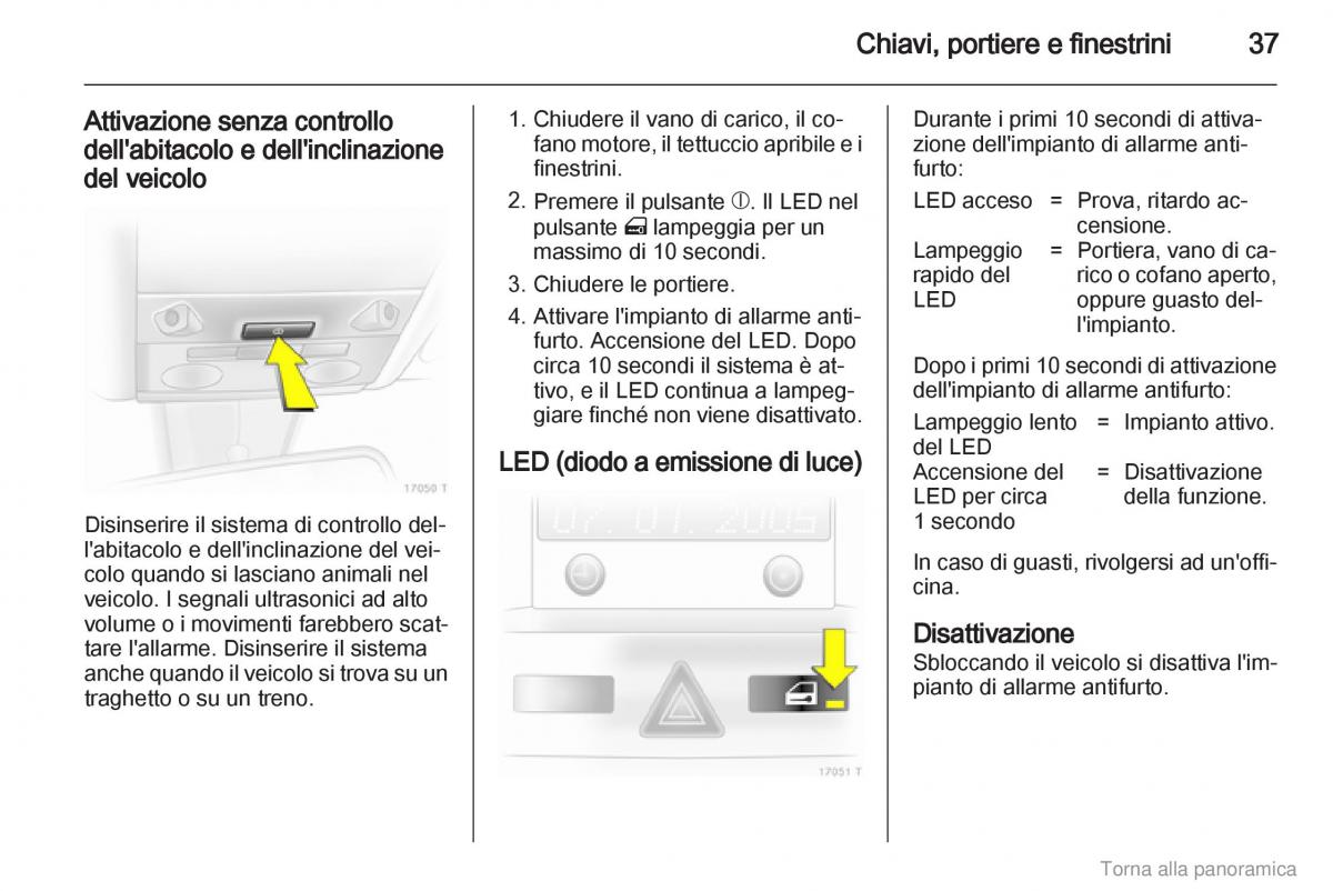 manual  Opel Zafira B manuale del proprietario / page 38