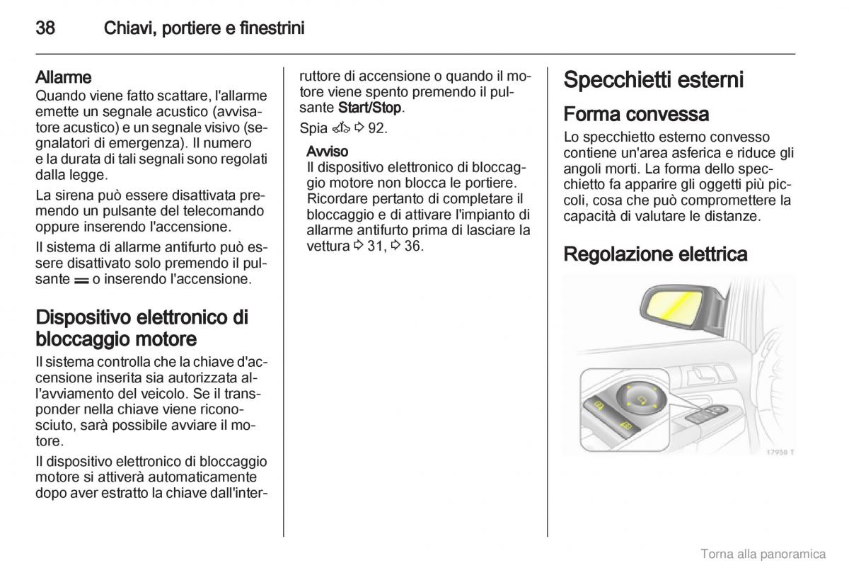 manual  Opel Zafira B manuale del proprietario / page 39