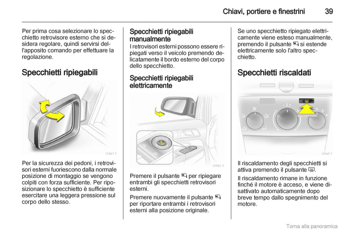 manual  Opel Zafira B manuale del proprietario / page 40