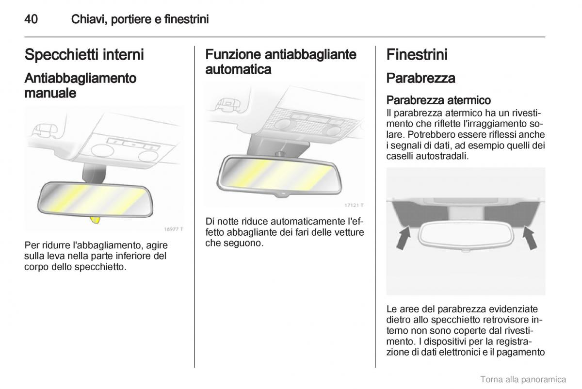 manual  Opel Zafira B manuale del proprietario / page 41