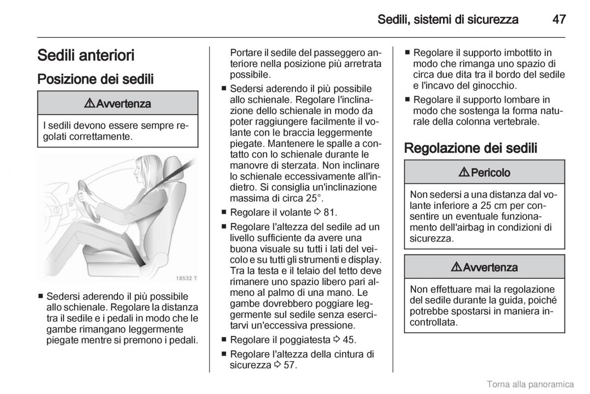 manual  Opel Zafira B manuale del proprietario / page 48