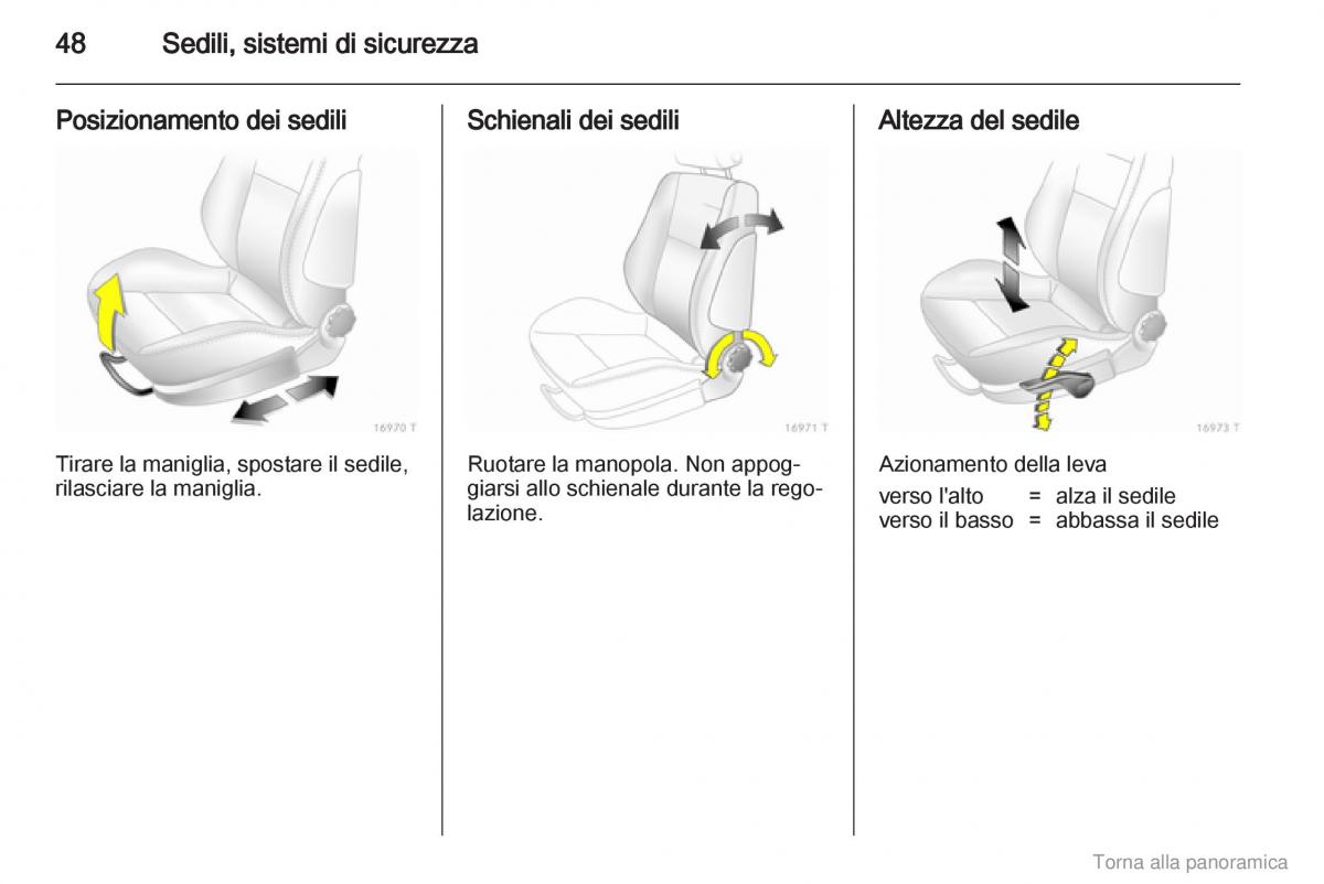 manual  Opel Zafira B manuale del proprietario / page 49