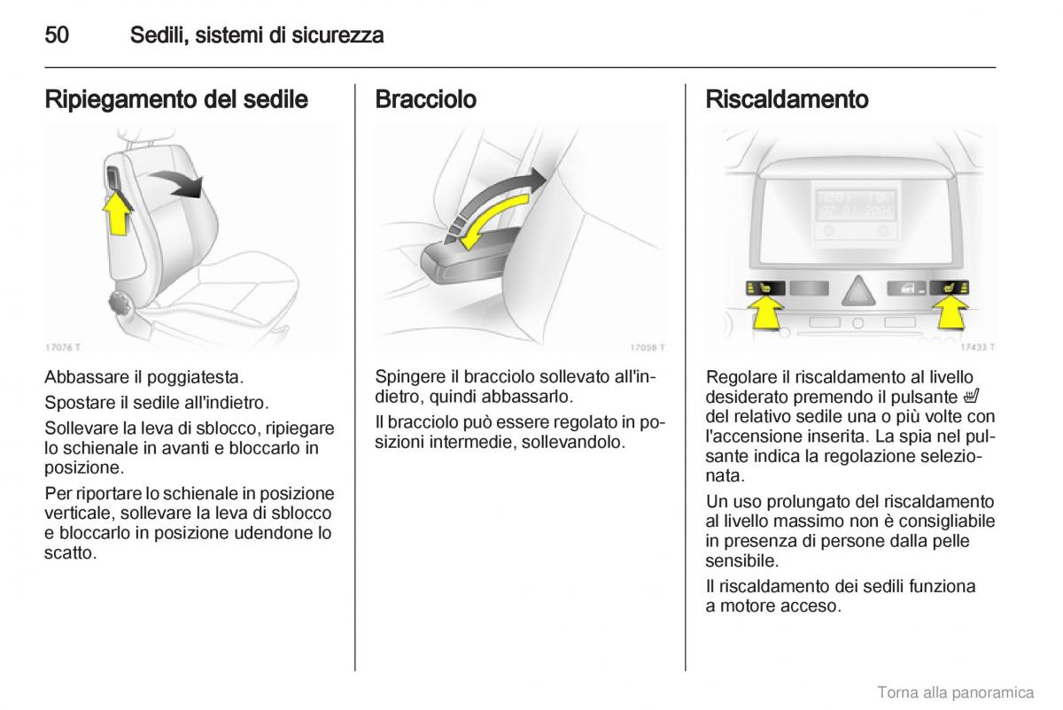 manual  Opel Zafira B manuale del proprietario / page 51