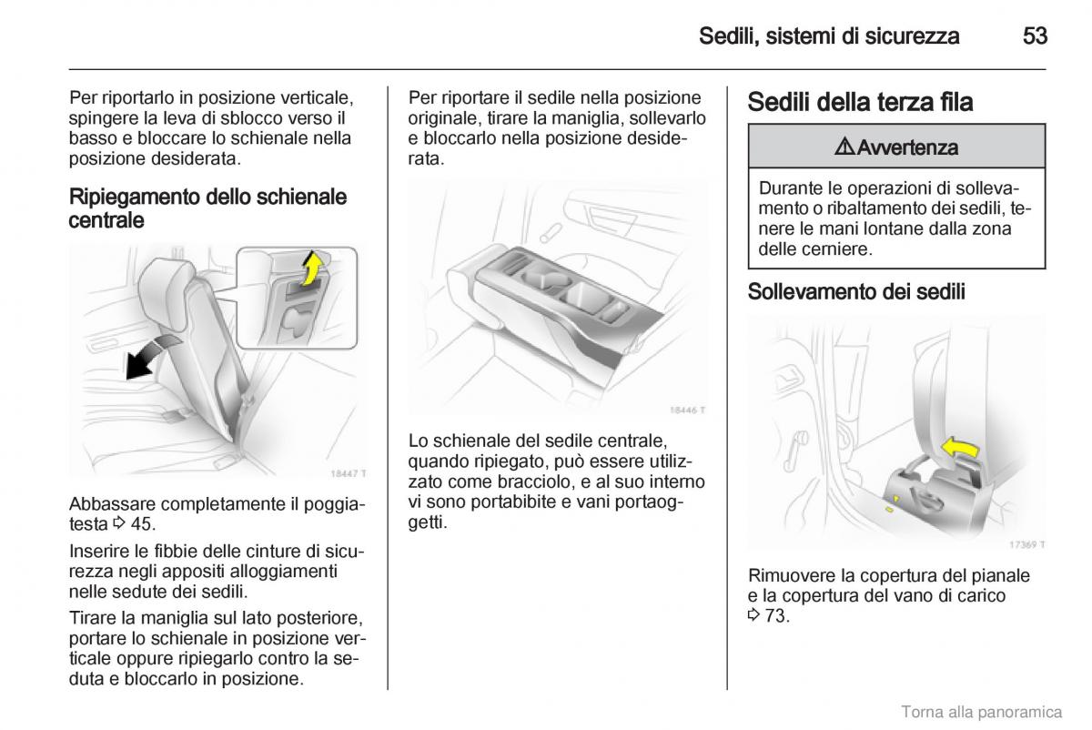 manual  Opel Zafira B manuale del proprietario / page 54