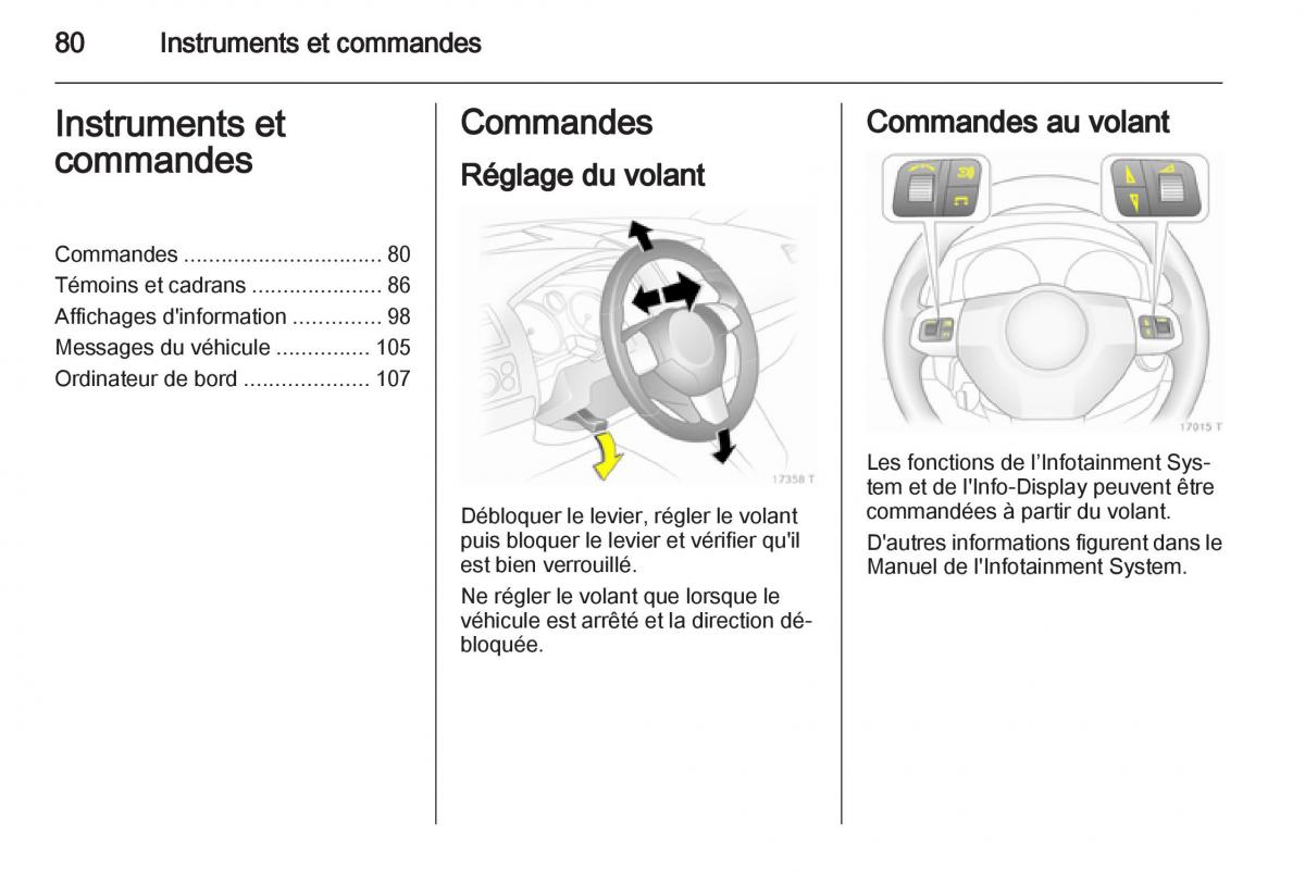 Opel Zafira B manuel du proprietaire / page 82