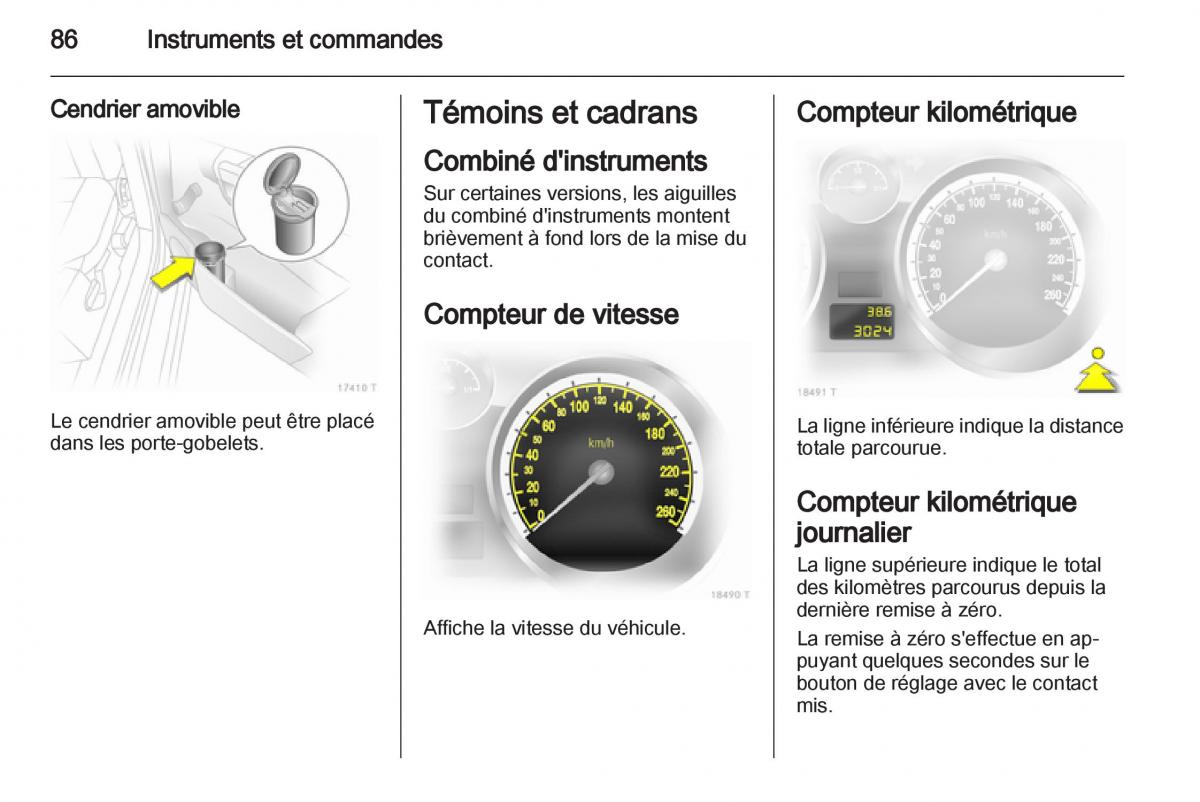 Opel Zafira B manuel du proprietaire / page 88