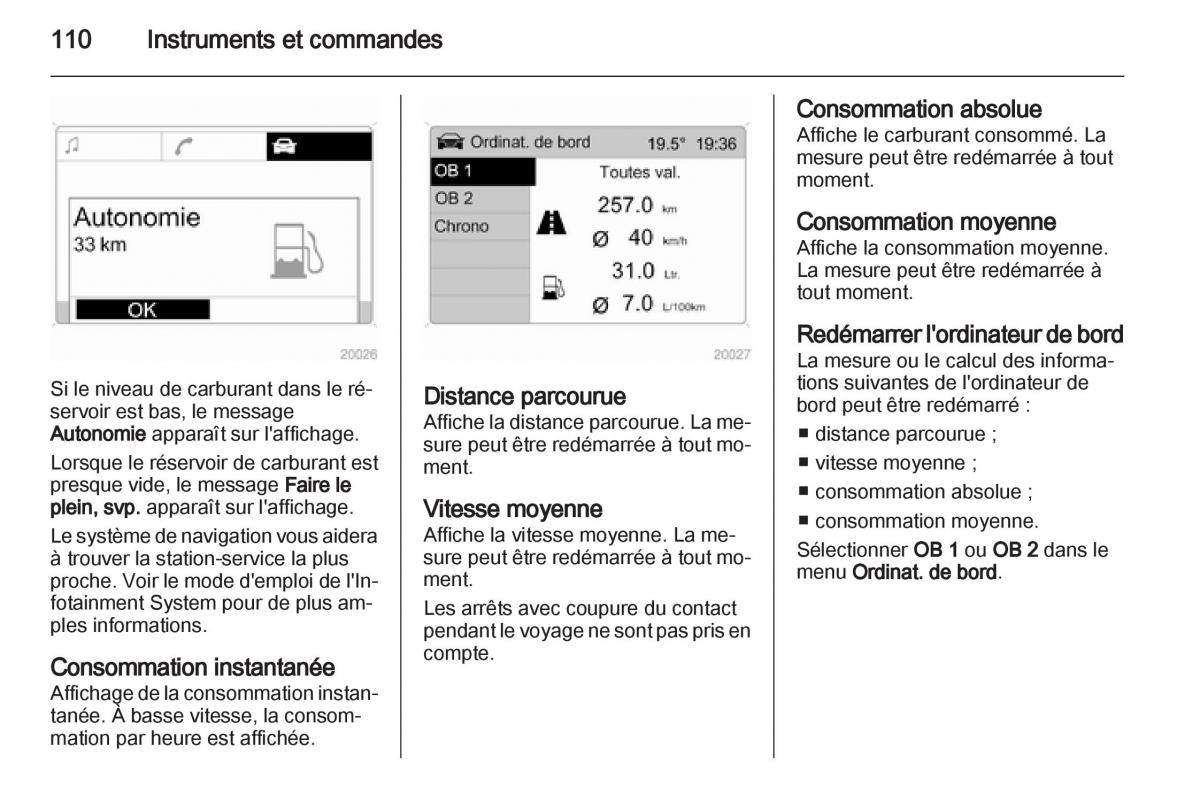 Opel Zafira B manuel du proprietaire / page 112