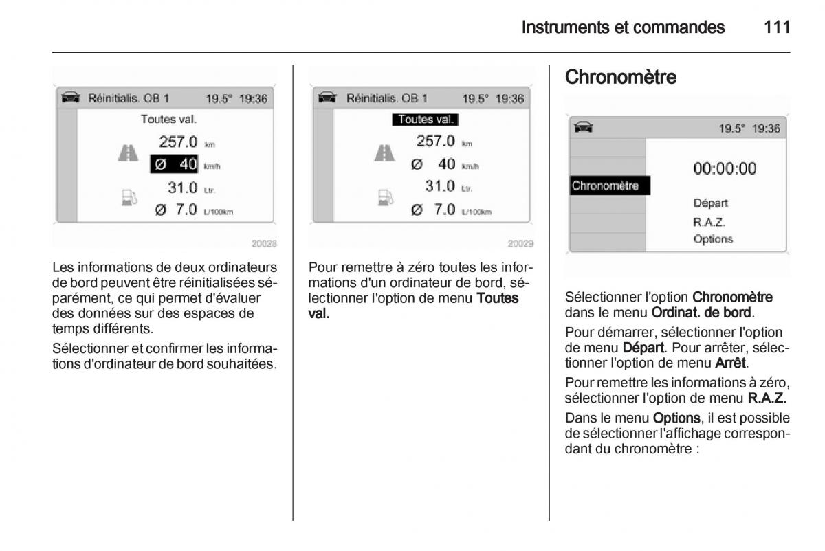 Opel Zafira B manuel du proprietaire / page 113