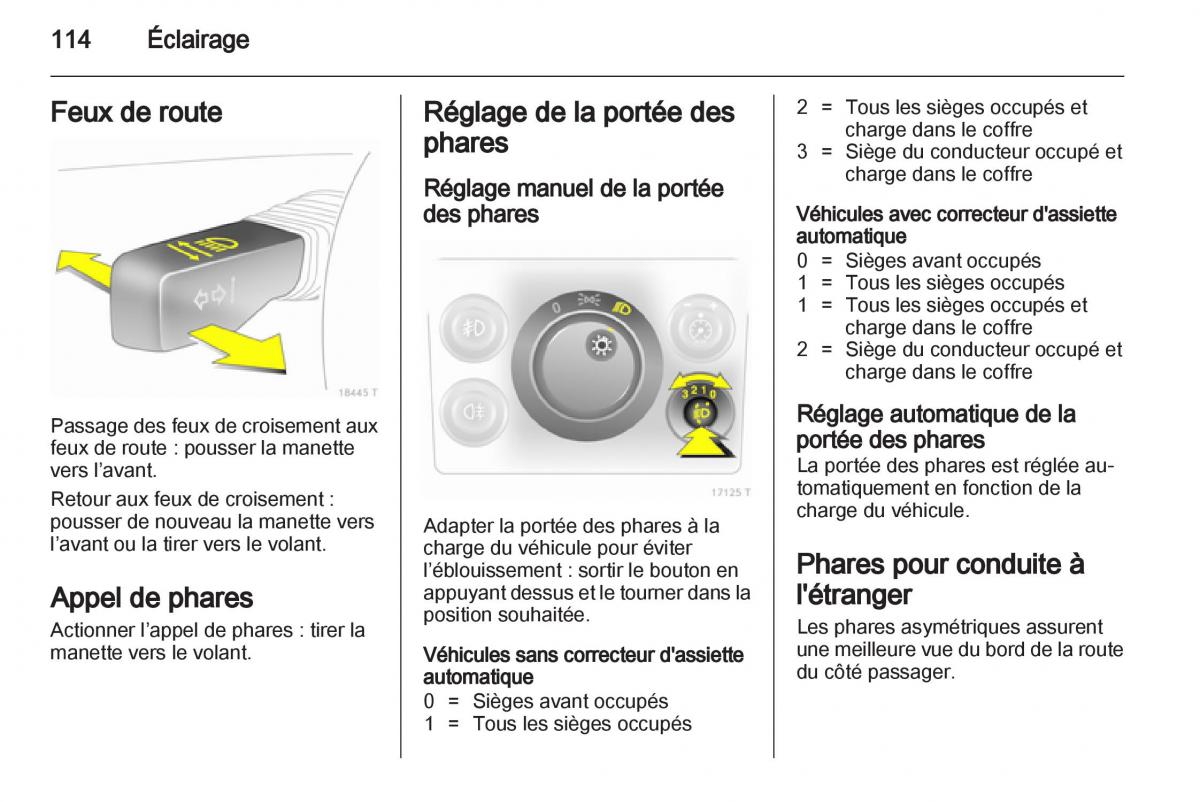 Opel Zafira B manuel du proprietaire / page 116