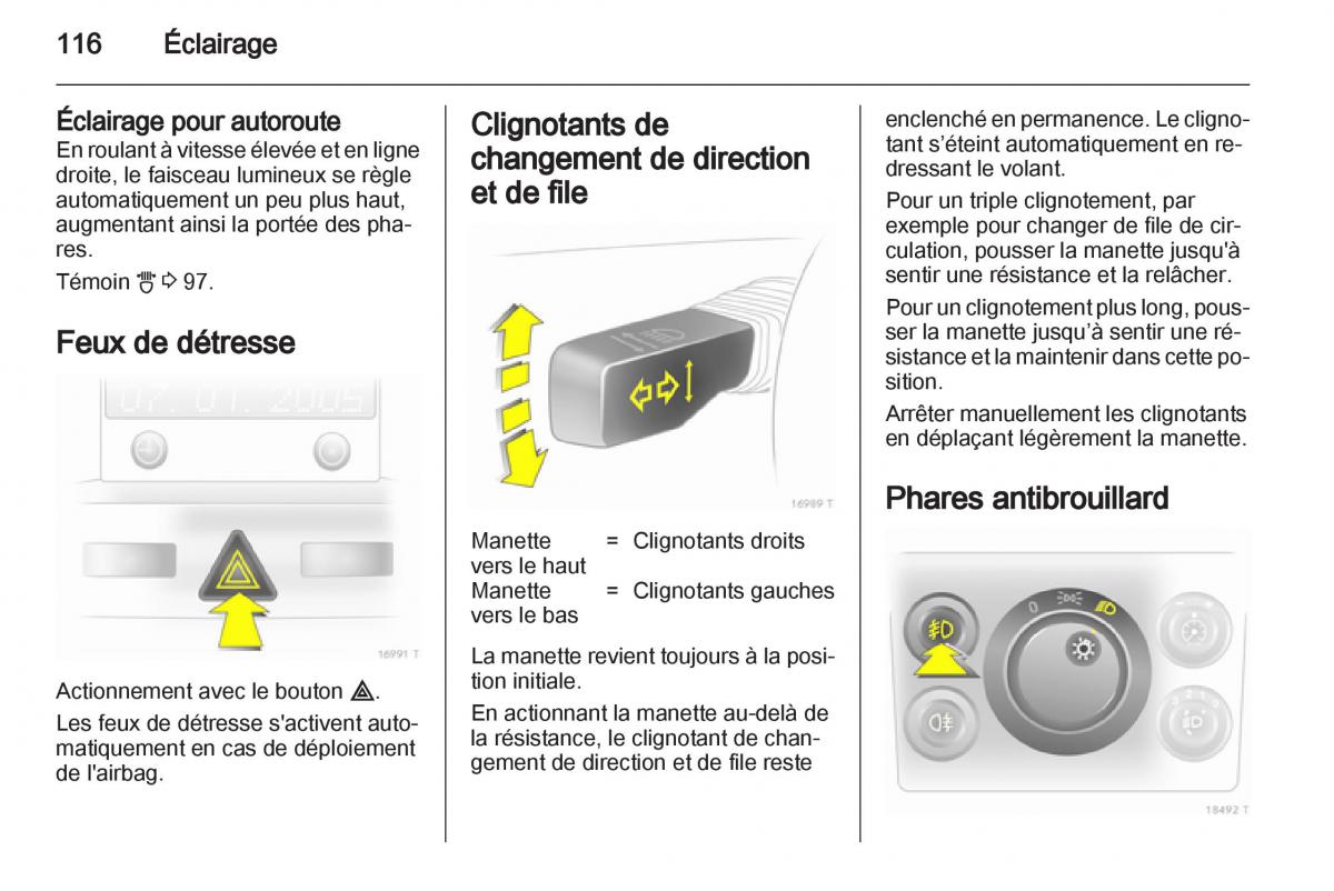 Opel Zafira B manuel du proprietaire / page 118