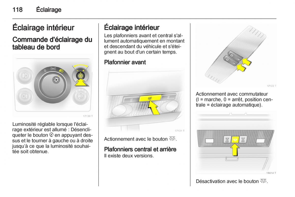 Opel Zafira B manuel du proprietaire / page 120