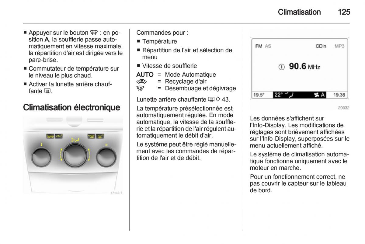 Opel Zafira B manuel du proprietaire / page 127