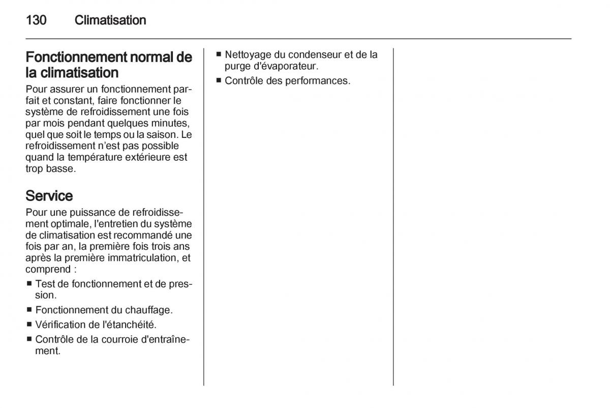 Opel Zafira B manuel du proprietaire / page 132