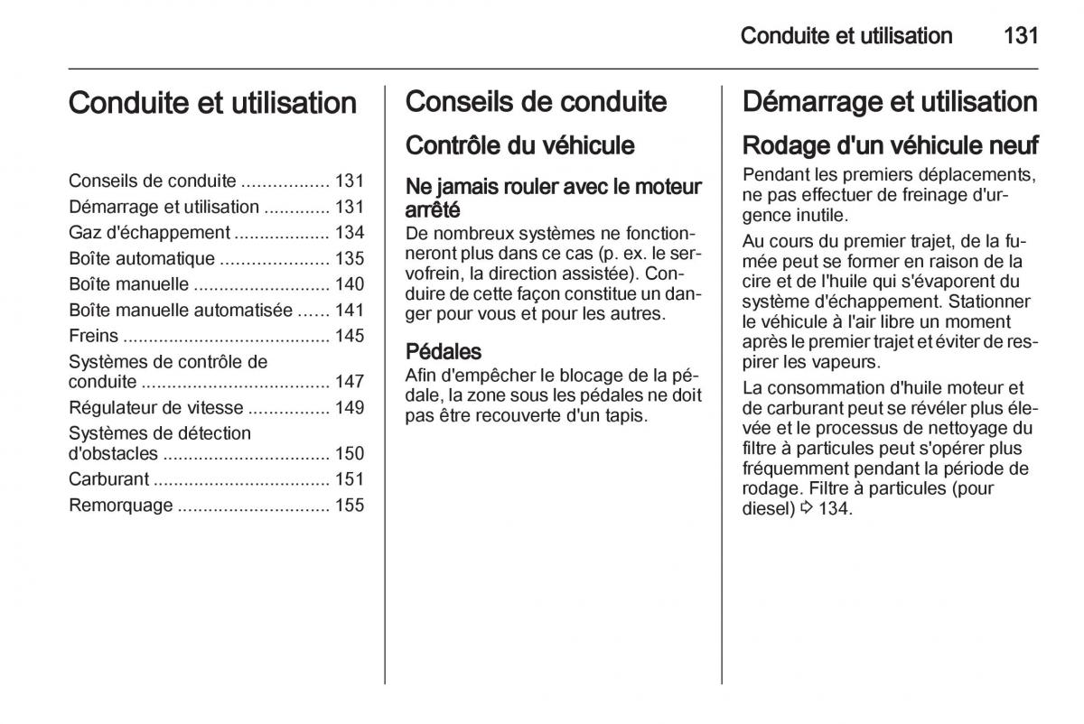 Opel Zafira B manuel du proprietaire / page 133