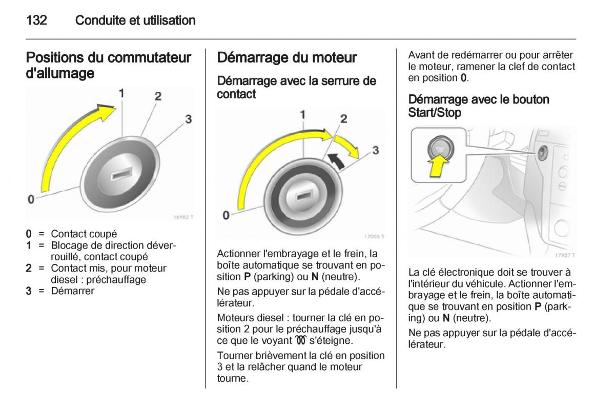 Opel Zafira B manuel du proprietaire / page 134