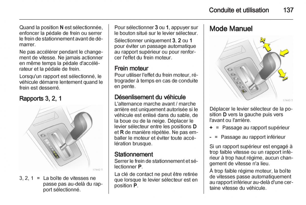 Opel Zafira B manuel du proprietaire / page 139