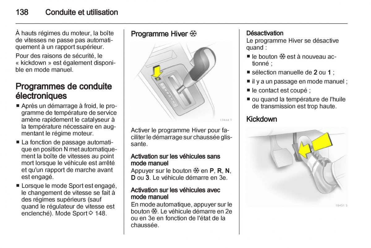 Opel Zafira B manuel du proprietaire / page 140