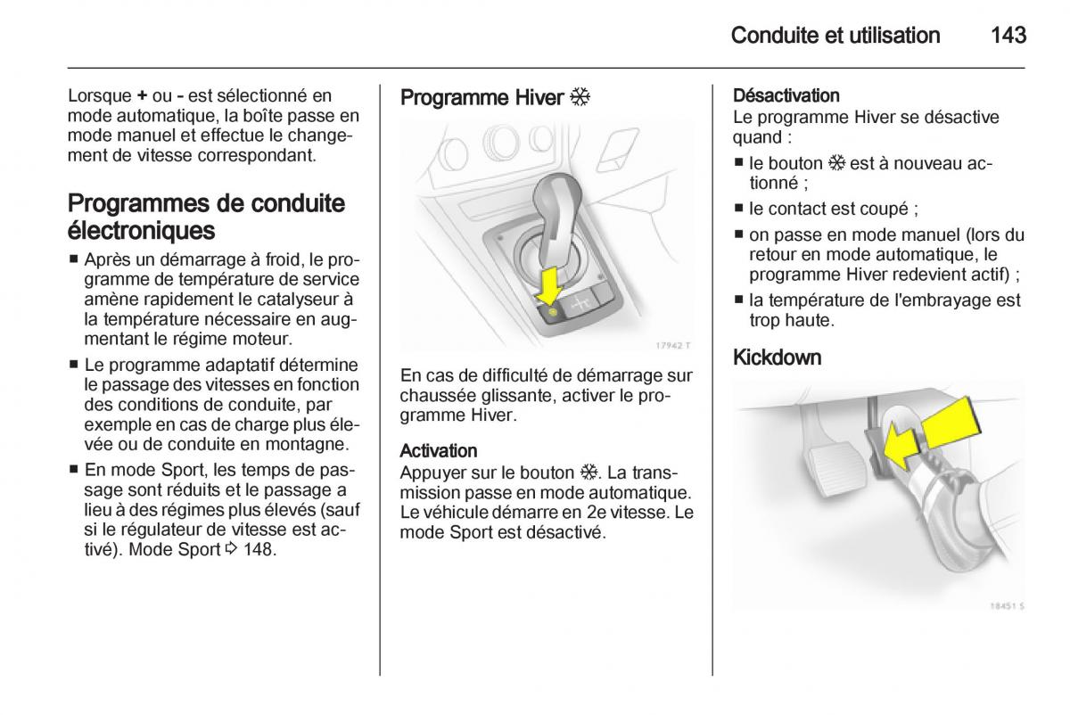 Opel Zafira B manuel du proprietaire / page 145