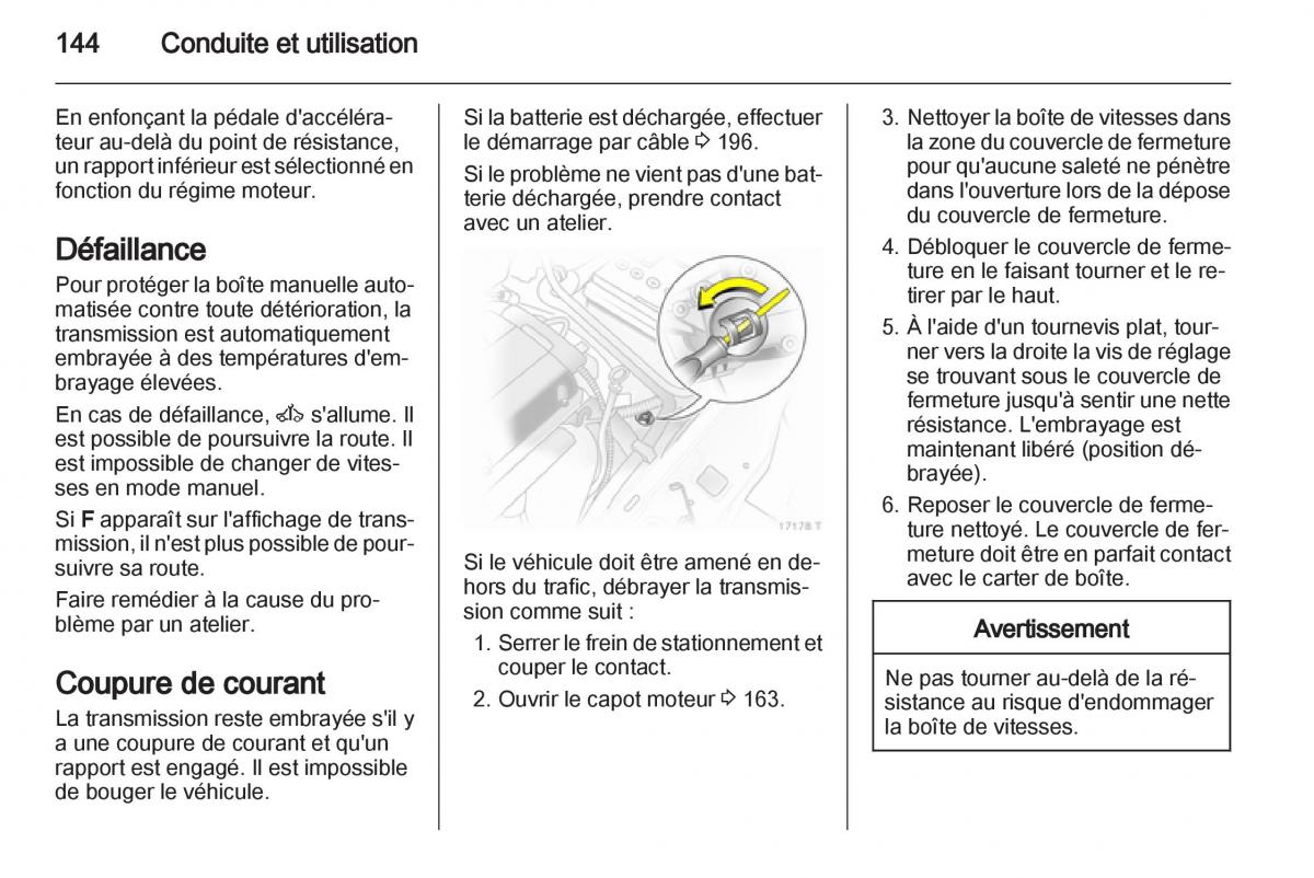 Opel Zafira B manuel du proprietaire / page 146