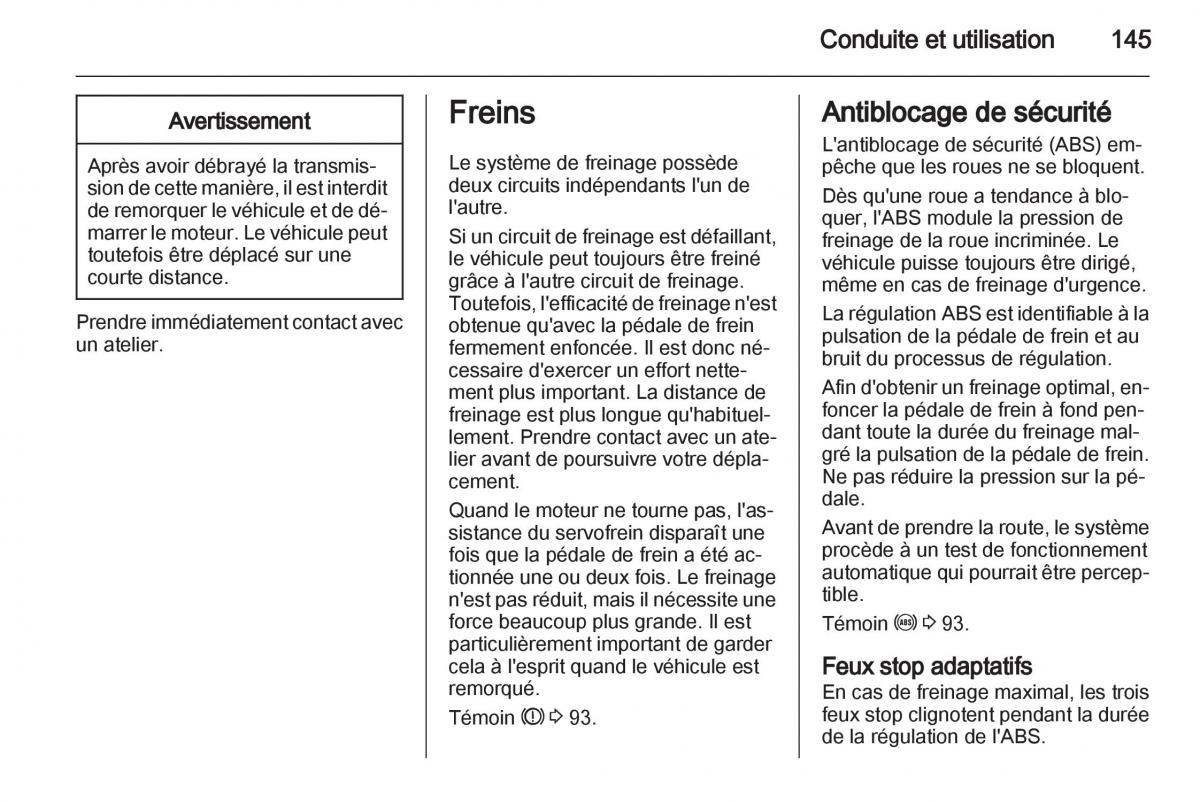 Opel Zafira B manuel du proprietaire / page 147