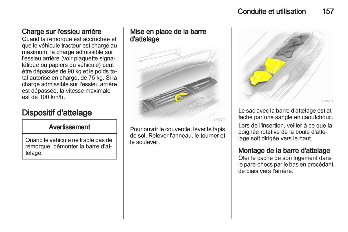 Opel Zafira B manuel du proprietaire / page 159