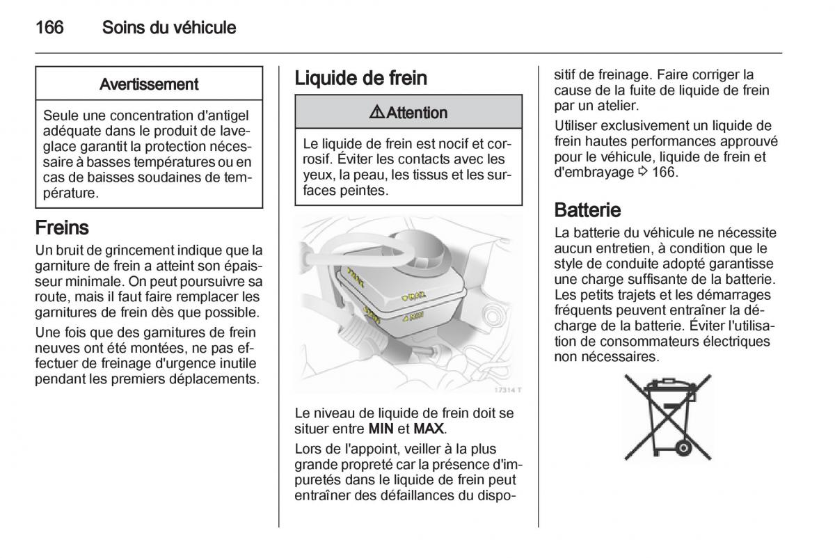 Opel Zafira B manuel du proprietaire / page 168