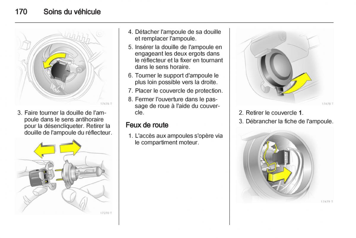 Opel Zafira B manuel du proprietaire / page 172