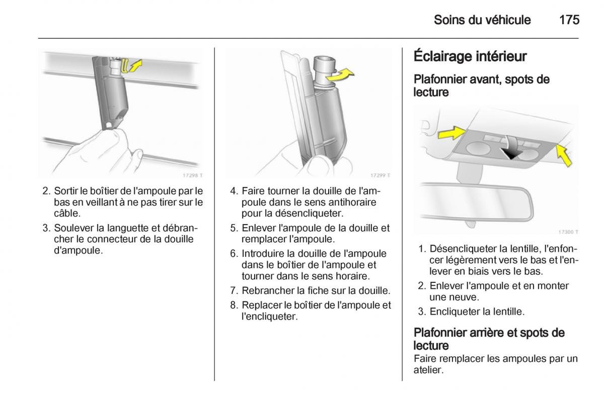 Opel Zafira B manuel du proprietaire / page 177