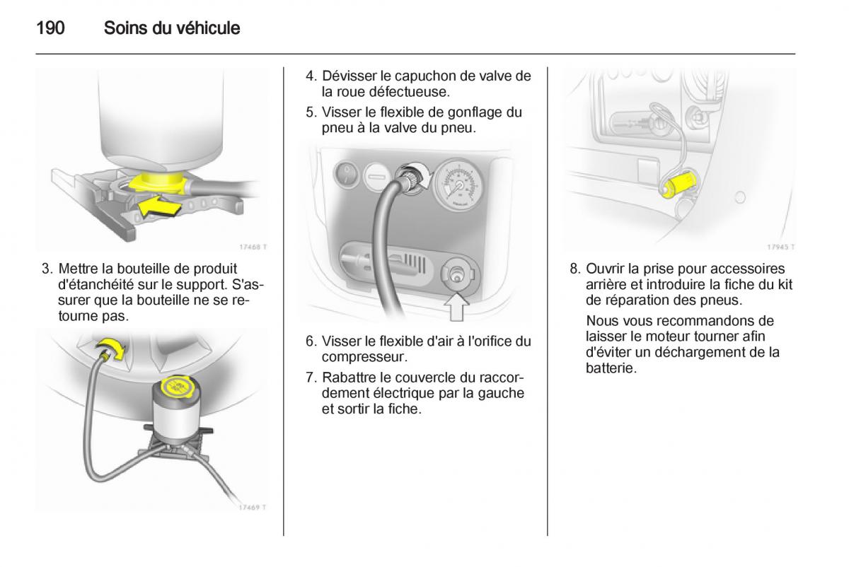 Opel Zafira B manuel du proprietaire / page 192