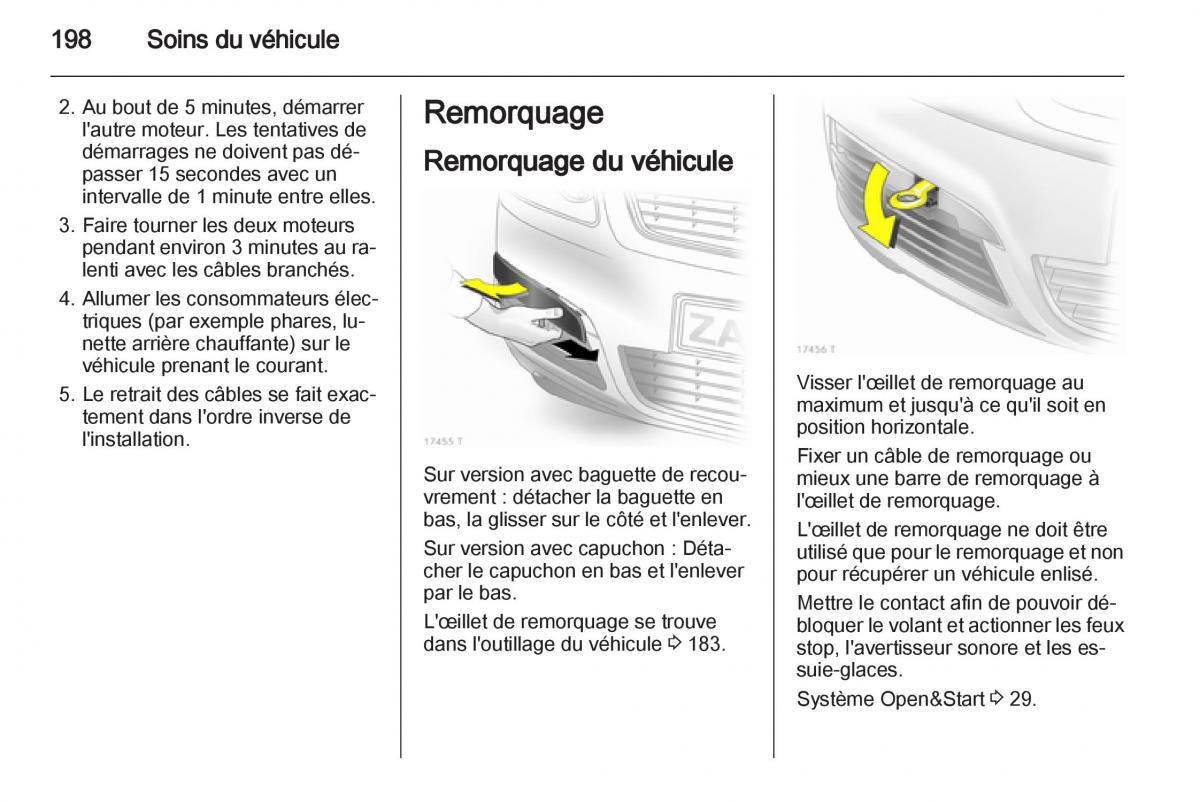 Opel Zafira B manuel du proprietaire / page 200