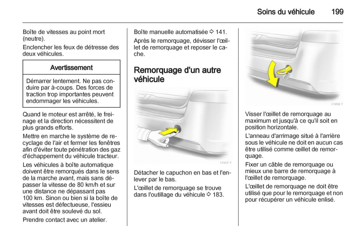 Opel Zafira B manuel du proprietaire / page 201