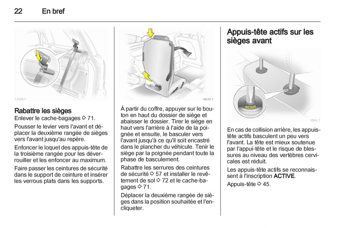 Opel Zafira B manuel du proprietaire / page 24