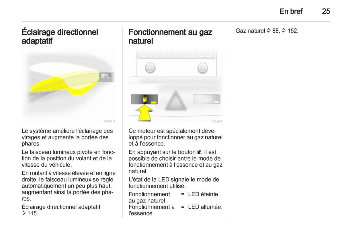 Opel Zafira B manuel du proprietaire / page 27