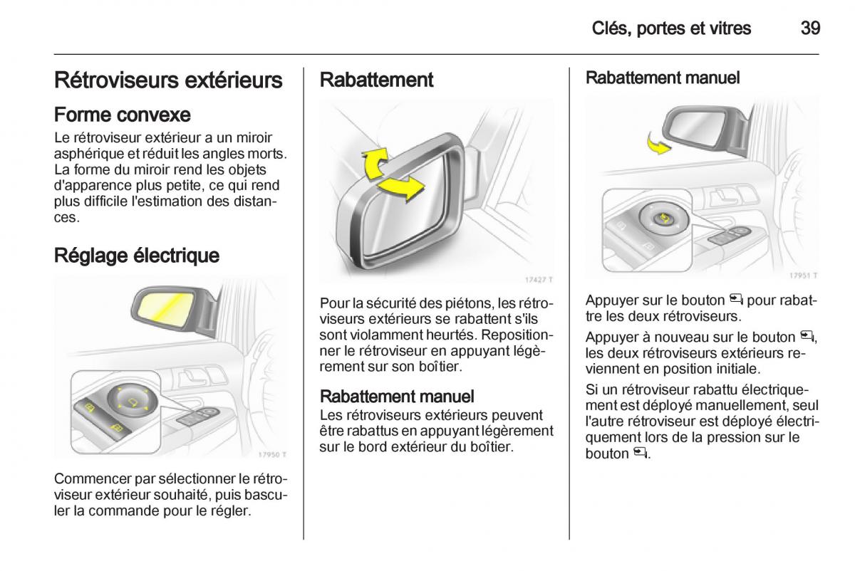 Opel Zafira B manuel du proprietaire / page 41