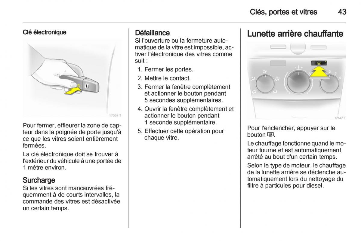 Opel Zafira B manuel du proprietaire / page 45