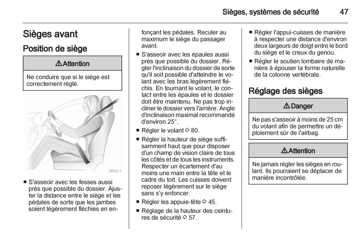 Opel Zafira B manuel du proprietaire / page 49