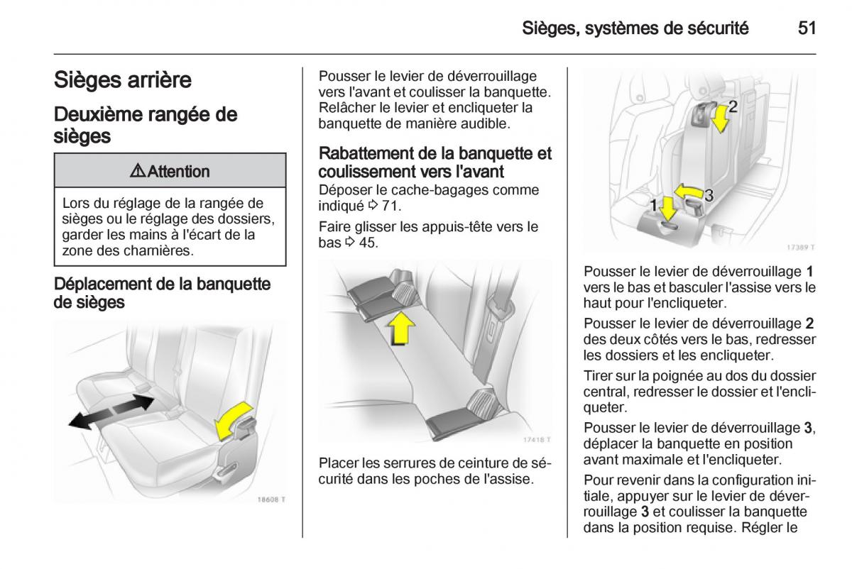 Opel Zafira B manuel du proprietaire / page 53