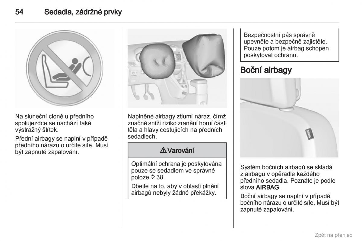 Opel Zafira B navod k obsludze / page 55