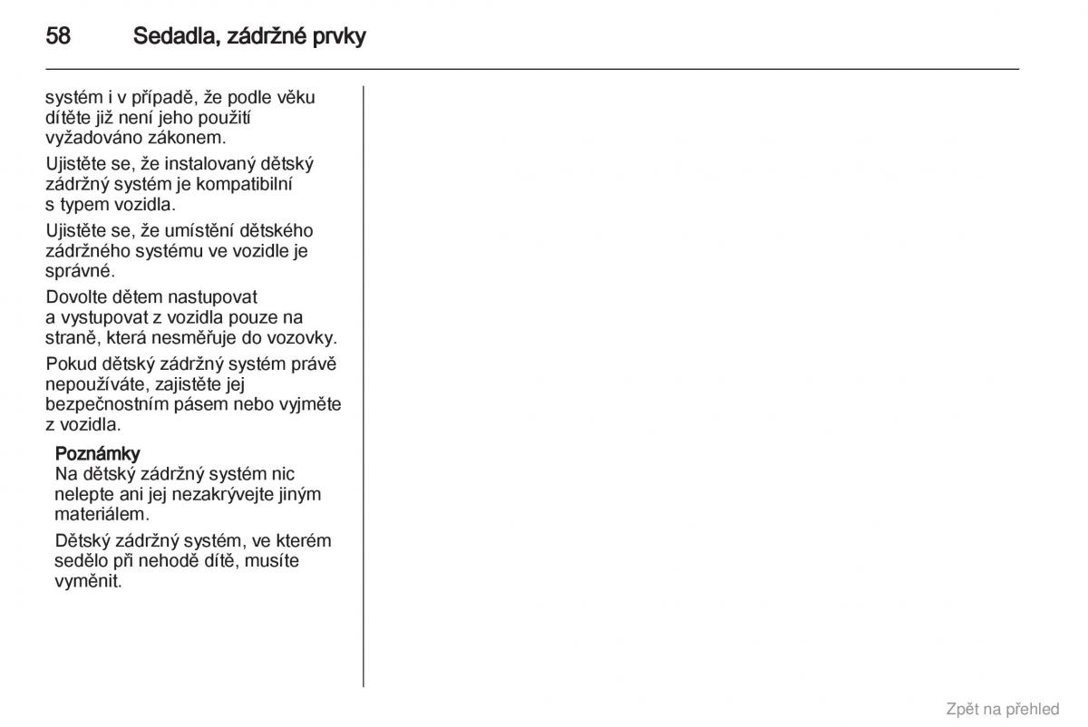 Opel Zafira B navod k obsludze / page 59