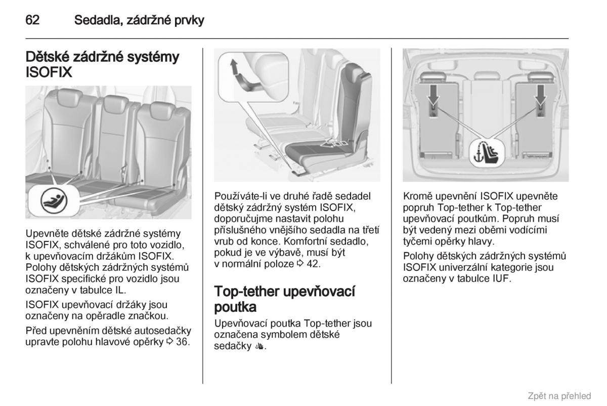 Opel Zafira B navod k obsludze / page 63