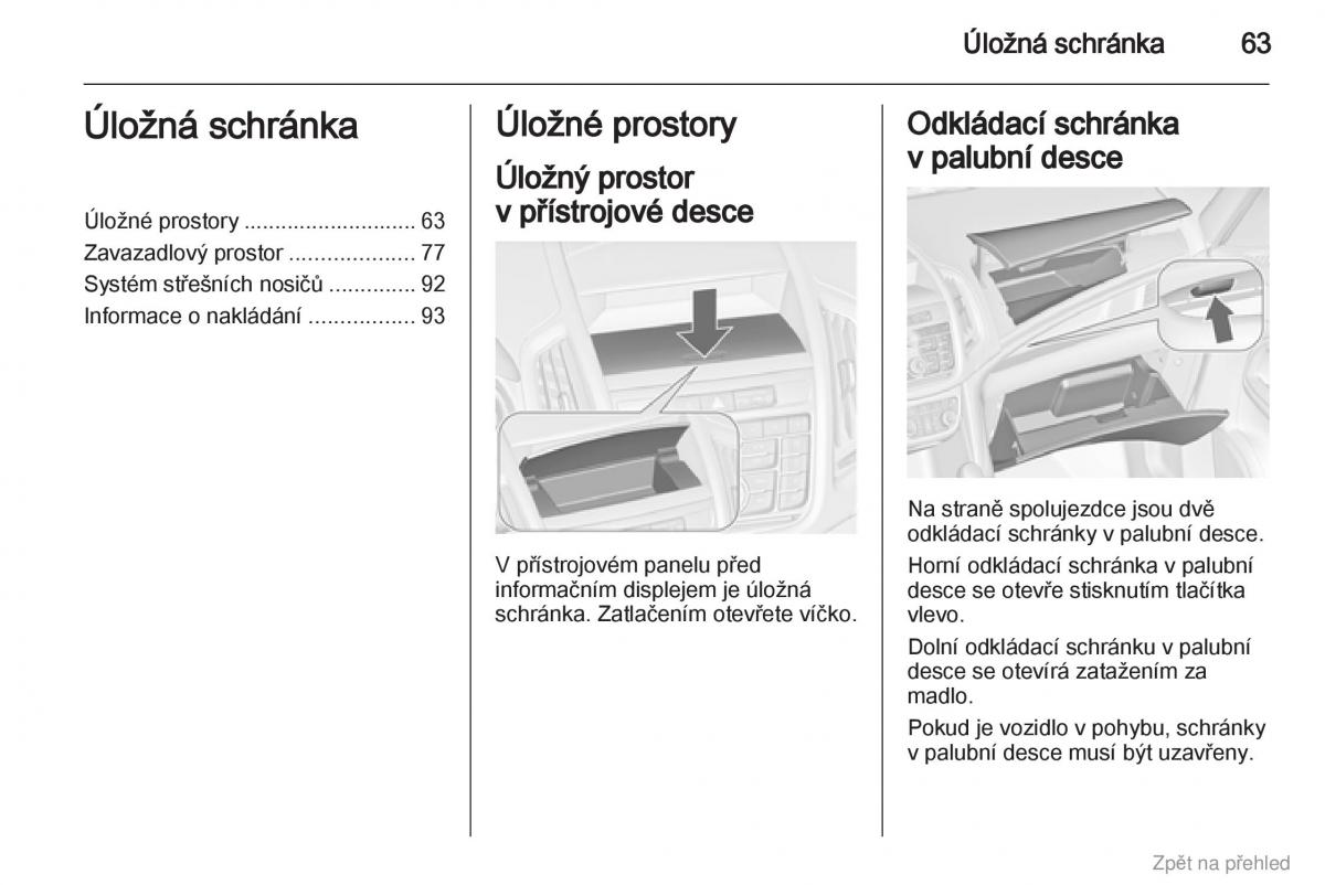 Opel Zafira B navod k obsludze / page 64