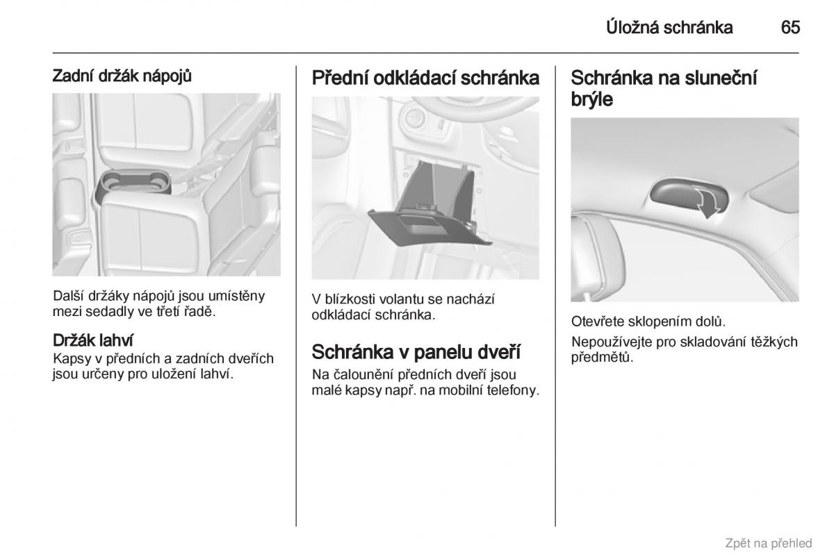 Opel Zafira B navod k obsludze / page 66