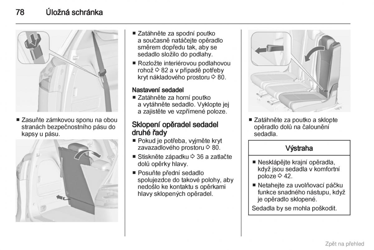 Opel Zafira B navod k obsludze / page 79