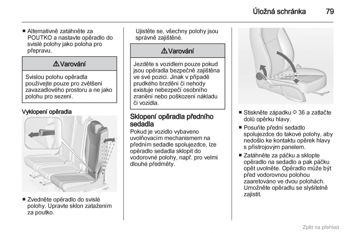 Opel Zafira B navod k obsludze / page 80