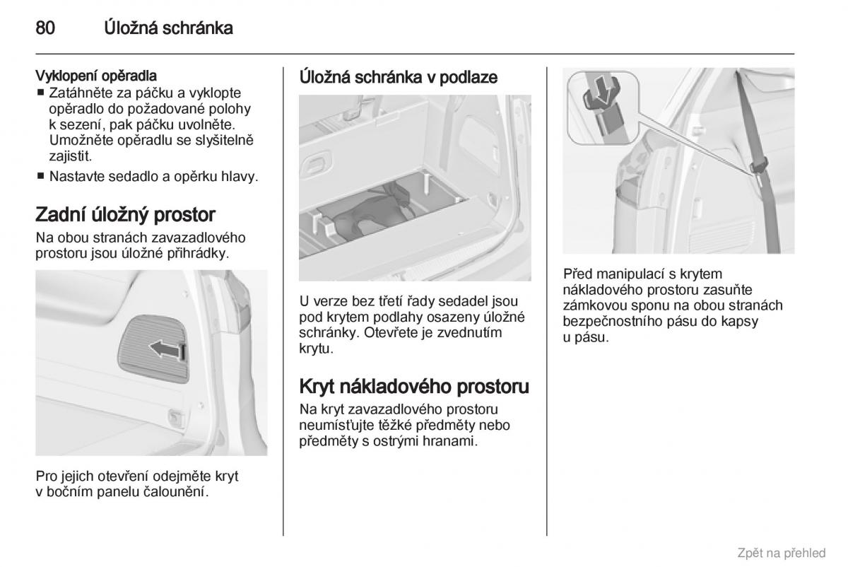 Opel Zafira B navod k obsludze / page 81