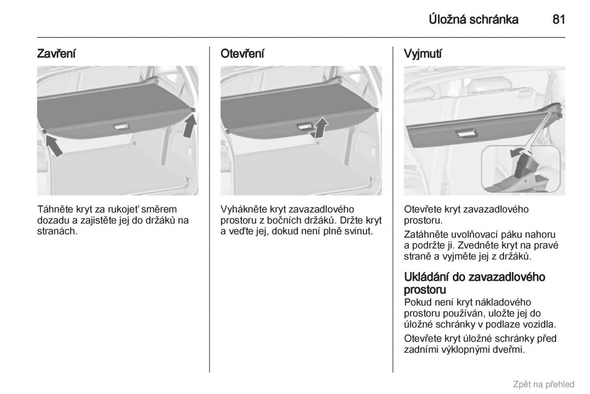 Opel Zafira B navod k obsludze / page 82