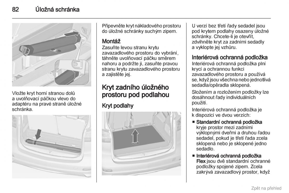 Opel Zafira B navod k obsludze / page 83