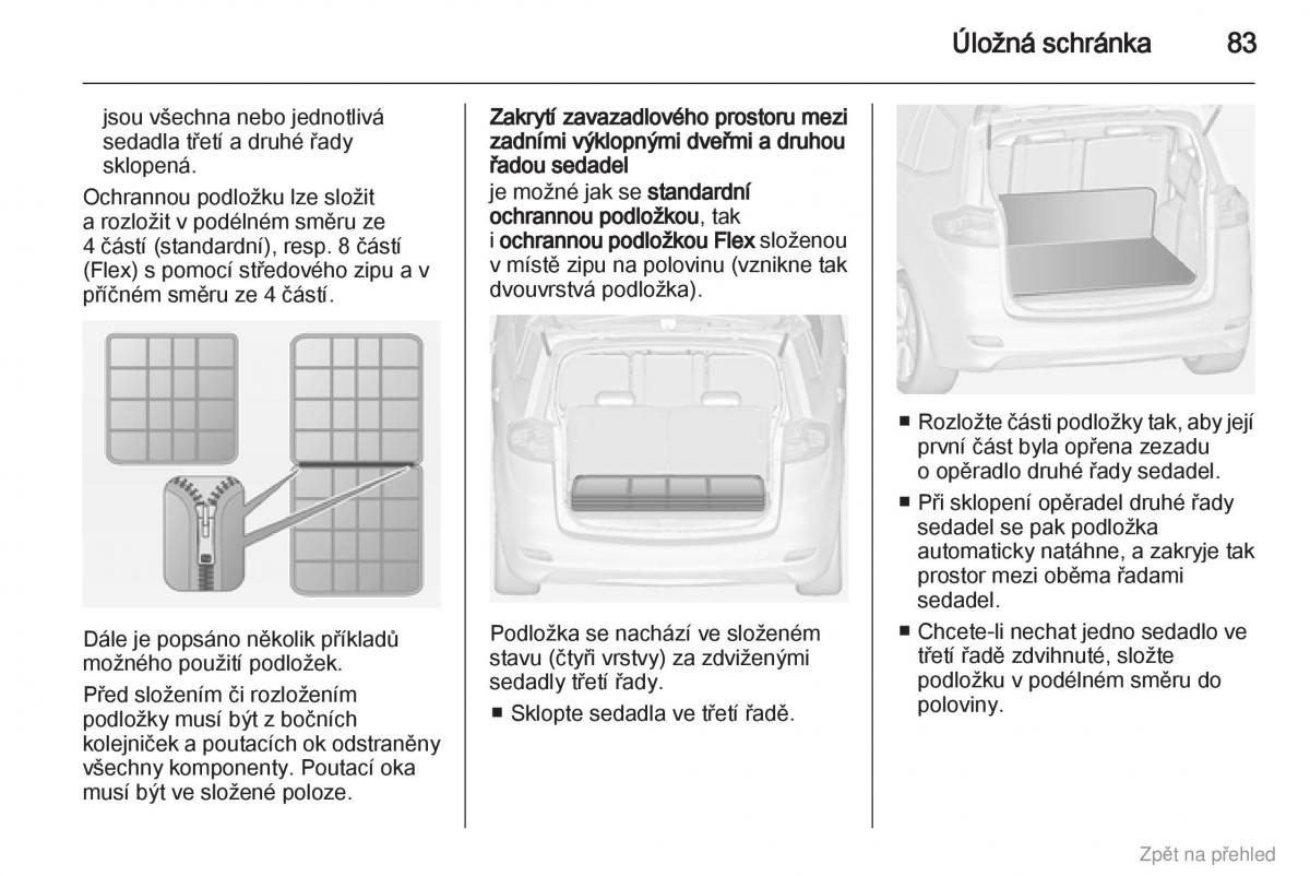 Opel Zafira B navod k obsludze / page 84