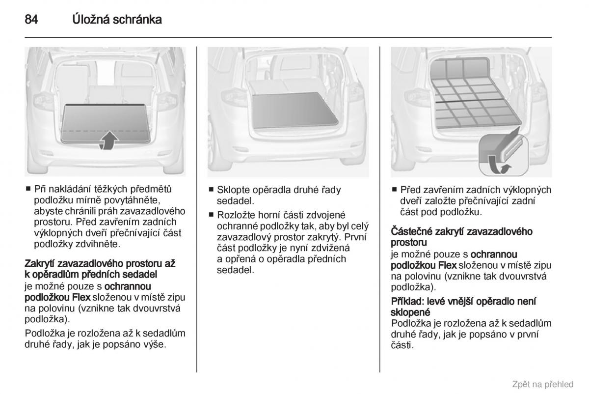 Opel Zafira B navod k obsludze / page 85