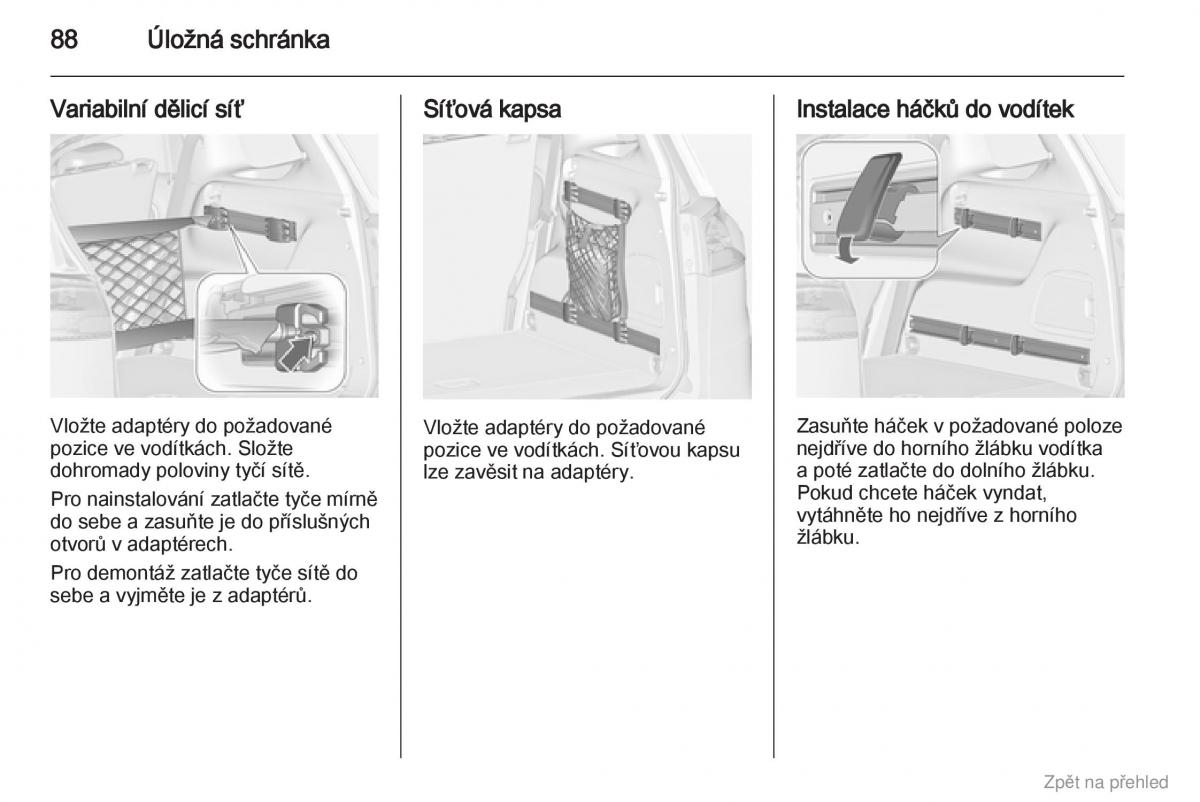 Opel Zafira B navod k obsludze / page 89